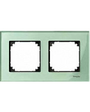 Рамка двойная M-ELEGANCE glass зеленый Merten, MTN404204