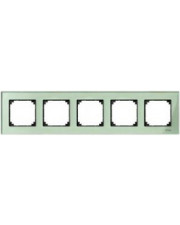 Рамка пятиместная M-ELEGANCE glass зеленый Merten, MTN404504