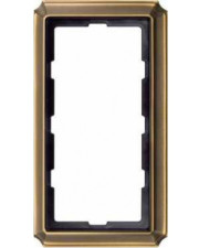 Рамка подвійна без перегородки Antik антична латунь Merten, MTN483843