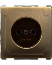 Механизм розетки 16А античная латунь Merten, MTN2000-4143