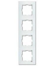 Четырехместная рамка вертикальная VIKO Karre белая
