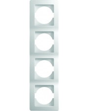 Рамка четырехместная вертикальная белая OE41PW-U, ТЕМ