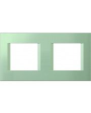 Рамка 2х2М Line зеленый металлик OL24MG-U, TEM
