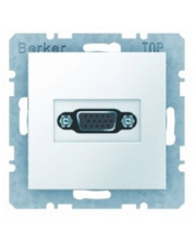 Розетка VGA з гвинтовими клемами, полярна білизна матова Berker S.1/B.3/B.7
