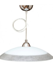 Стеклянный подвесной светильник Dekora 26140 Мираж 60Вт Е27 Ø400 серебро