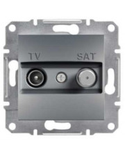 Розетка TV-SAT індивід.1dB без рамки сталь Asfora, EPH3400462