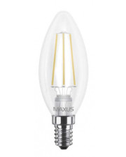 Светодиодная лампочка 1-LED-537 C37 4Вт Maxus (Filament) 3000К, Е14