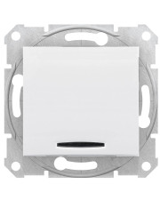 Одноклавішний двополюсний вимикач Schneider Electric Sedna SDN0201121 з індикацією (білий)