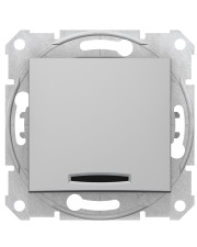 Одноклавішний двополюсний вимикач Schneider Electric Sedna SDN0201160 з індикацією (алюміній)