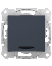 Перехресний вимикач Schneider Electric Sedna SDN0501170 із синім підсвічуванням (графіт)