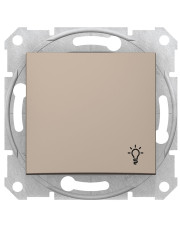 Выключатель кнопочный Schneider Electric Sedna SDN0900168 с символом «Свет» (титан)