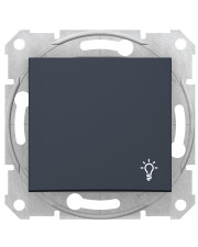 Вимикач кнопковий Schneider Electric Sedna SDN0900170 із символом «Світло» (графіт)
