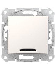 Выключатель кнопочный Schneider Electric Sedna SDN1600123 с подсветкой (слоновая кость)