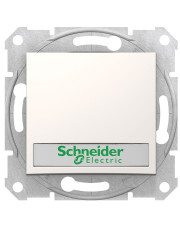 Вимикач кнопковий Schneider Electric Sedna SDN1600323 з полем для напису з підсвічуванням (слонова кістка)
