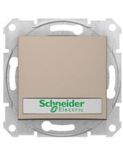 Кнопковий вимикач Schneider Electric Sedna SDN1600368 з полем для напису з підсвічуванням (титан)