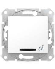 Вимикач кнопковий Schneider Electric Sedna SDN1600421 із символом «Дзвінок» із підсвічуванням (білий)