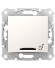 Выключатель кнопочный Schneider Electric Sedna SDN1600423 с символом «Звонок» с подсветкой (слоновая кость)