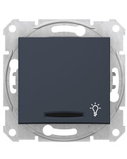 Выключатель кнопочный Schneider Electric Sedna SDN1800170 с символом «Свет» с подсветкой (графит)