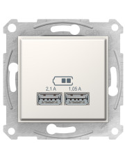 USB розетка Schneider Electric Sedna SDN2710223 (слоновая кость)