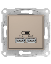 USB розетка Schneider Electric Sedna SDN2710268 (титан)