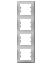 Чотиримісна вертикальна рамка Schneider Electric Sedna SDN5802060 (алюміній)
