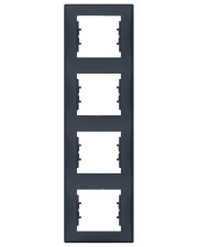 Четырехместная вертикальная рамка Schneider Electric Sedna SDN5802070 (графит)