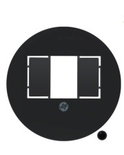 Центральная панель с вырезом TAE черная Berker 1930