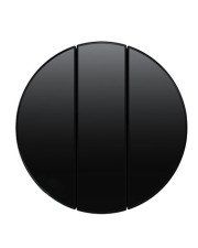 Кнопки для 3-клавішного вимикача чорні Berker Rx