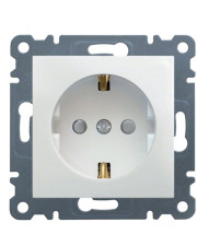 Розетка із захистом контактів, WL1060 Lumina-2, біла, Hager