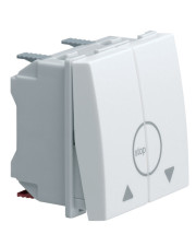 Двоклавішний вимикач жалюзі контактор Hager Systo WS301 2М (білий)