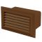 Торцевая решетка Vents 60х204 для прямоугольных воздуховодов, коричневая
