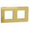 Двухпостовая рамка Schneider Electric NU280462 (золото/антрацит)