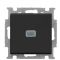 Кнопочный выключатель с подсветкой ABB Basic 55 2CKA001413A1096 2026 UCN-95-507 (черный шато)