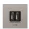 USB розетка ABB Zenit 2CLA228500N1301 N2285 PL (серебро)