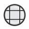Круглый антивандальный светильник Global 15Вт 5000K с решеткой (черный) 1-GBH-04-1550-C