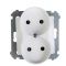 Двухпостовая электрическая розетка Kontakt Simon Simon 54 Premium DG2MZ.01/11 со шторками (белый)
