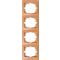 Матовая вертикальная четырехместная рамка Lezard «Mira» 701-5100-154 (дуб классический)