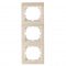 Вертикальна тримісна рамка Lezard "Deriy" 702-3000-153 (перлово-білий металік)