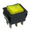 Перекидной переключатель TNSy KCD2-203N Y/B с подсветкой желтый (TNSy5500793)