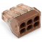 Клемма для распределительных коробок WAGO  на 6 проводов 773-606 коричневая