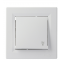 Выключатель кнопочный «Свет» белый Asfora, EPH0900121