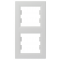 Рамка 2-местная вертикальная белая Asfora, EPH5810221