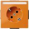 Механізм розетки SCHUKO 45 оранжевий Merten, MTN2372-4002