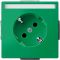 Механізм розетки SCHUKO 45 зелений Merten, MTN2372-4004