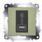USB розетка ABB Cosmo 619-011400-142 (титан)