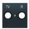 Центральная плата TV+R розетки ABB Sky 8550 NS (черный бархат)