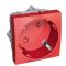 Розетка Schneider Electric Altira ALB45283 із заземленням та зі шторками (червона)
