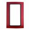 Вертикальна рамка Berker B.3 13093012 з великим отвором (червона/антрацит)