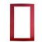 Вертикальна рамка Berker B.3 13093022 з великим отвором (червона/полярна білизна)