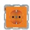 Розетка Berker Q.x 47436014 с заземлением (оранжевая)